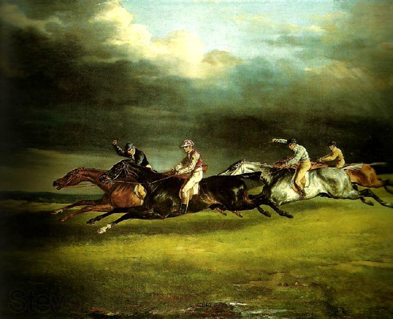 charles emile callande course de chevaux dite le derby d'epsom Spain oil painting art